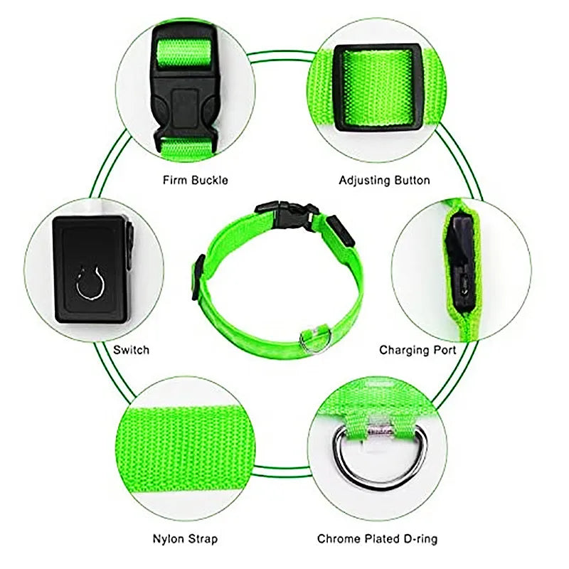 COLLAR LUMINOSO AJUSTABLE