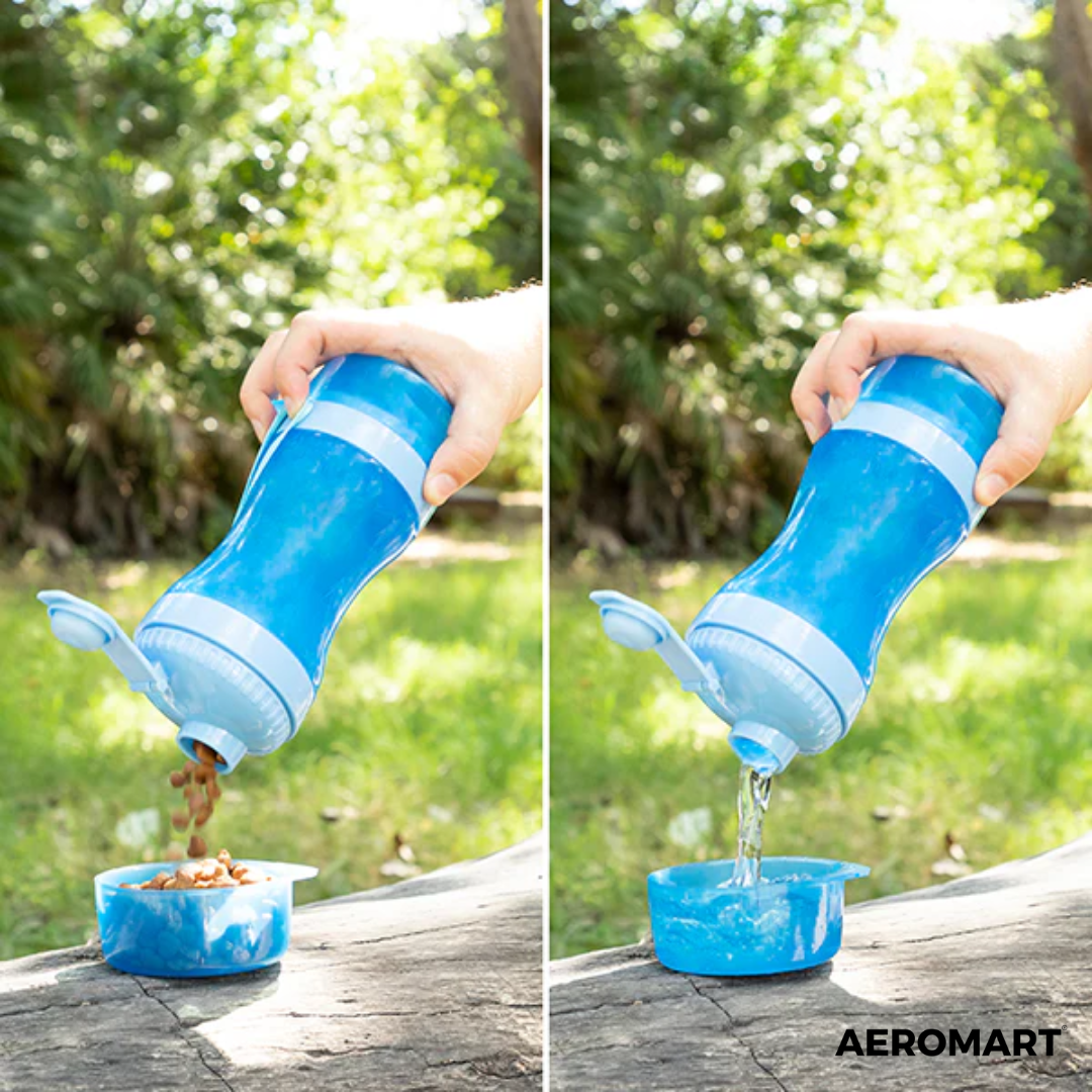 BOTELLA 2 EN 1 PARA MASCOTAS